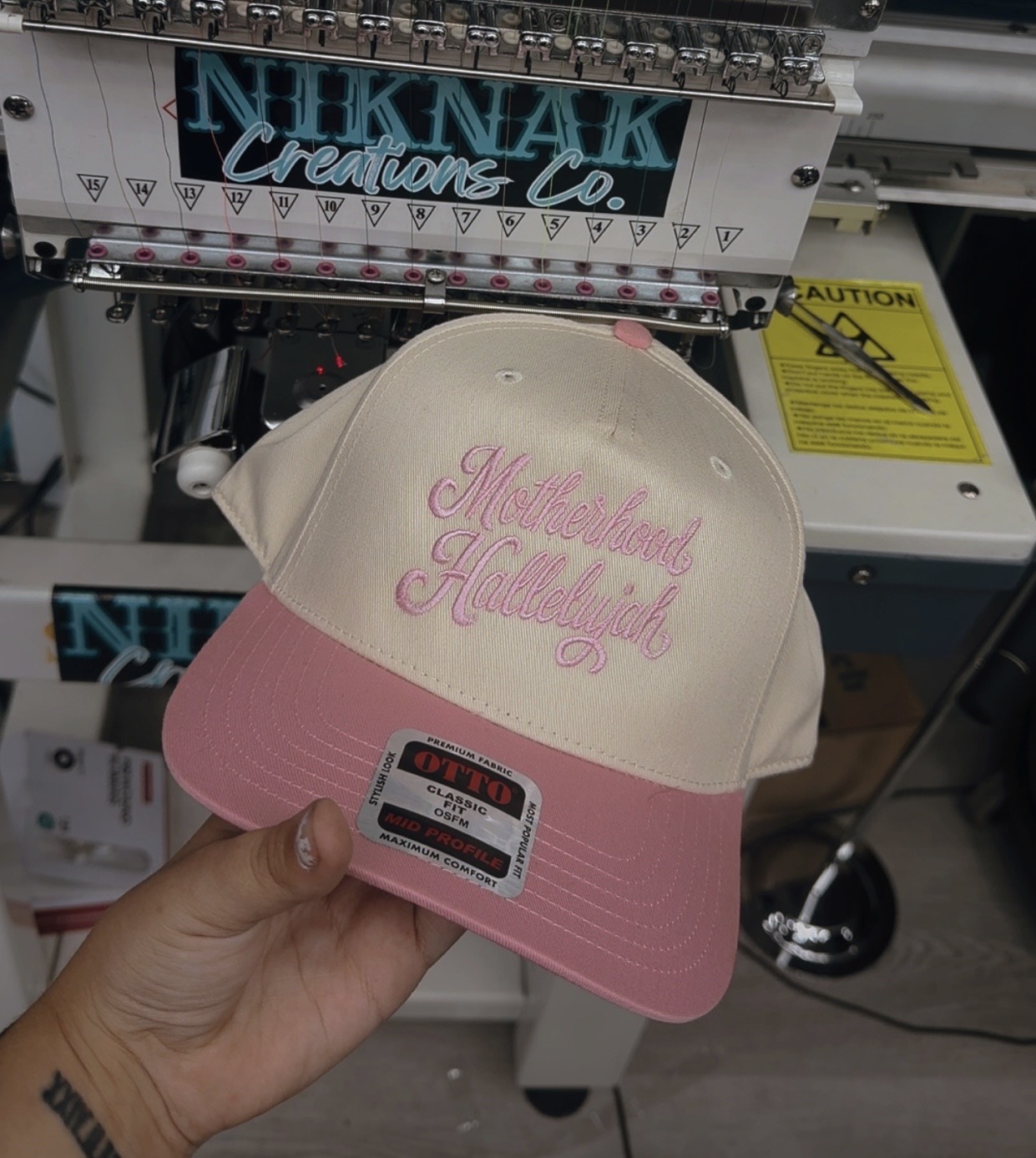 Motherhood Hallelujah embroidered ladies hat